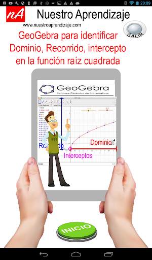 GeoGebra, características de función raíz cuadrada скриншот 1