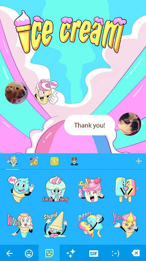 Ice Cream Keyboard Sticker 3 تصوير الشاشة