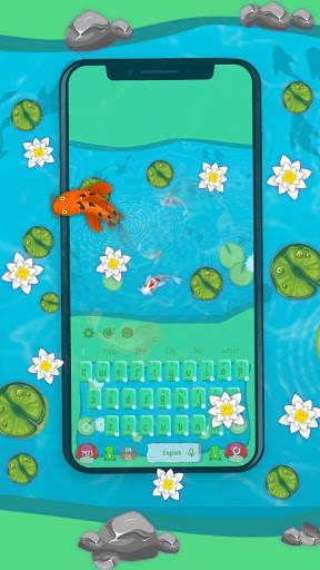 Fish Pond Gravity Keyboard Theme स्क्रीनशॉट 2