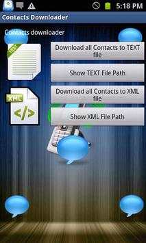 Contacts downloader screenshot 1