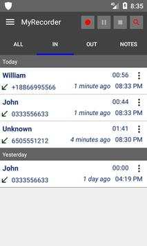 Automatic voice call recorder and audio notes скриншот 2