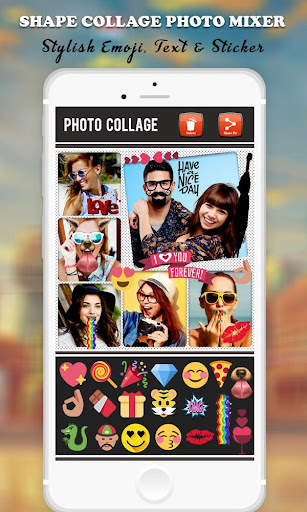 100  Photo Shape Collage Mixer screenshot 4