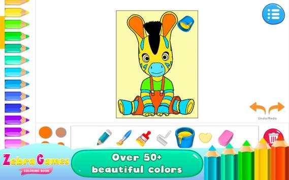 Zebra Games Coloring Books screenshot 3