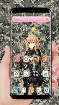 Anime camo girl live wallpaper theme screenshot 1