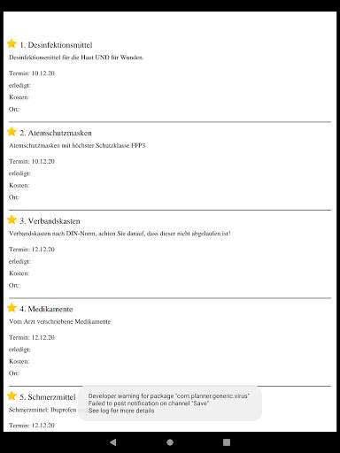 Lockdown Liste screenshot 14