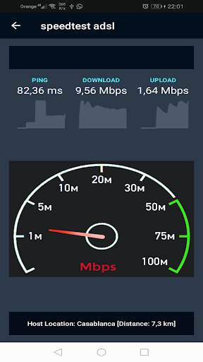 SpeedTest adsl wifi screenshot 1