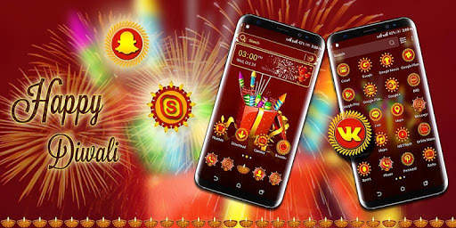 Diwali Crackers Launcher Theme screenshot 1