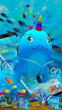 Animated Unicorn Fish Launcher Theme. screenshot 5