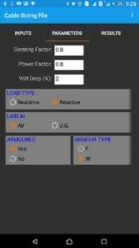Electrical Cable Sizing screenshot 2