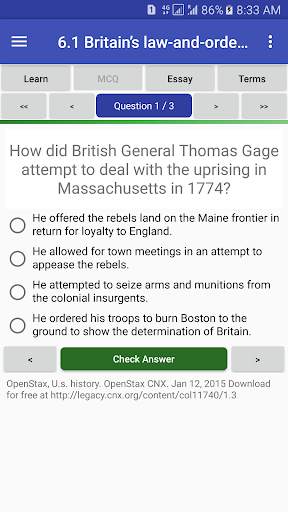 U.S. History Textbook & MCQ screenshot 4