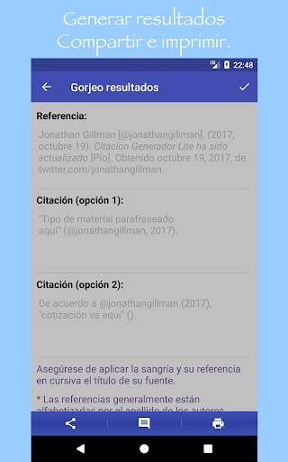 Citación Generador Lite screenshot 2
