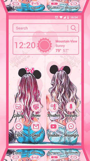 Tema, Wallpaper, ikon Girls, Friendship screenshot 1
