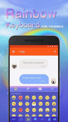 Rainbow Emoji Keyboard Theme स्क्रीनशॉट 2
