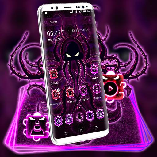 Purple Octopus Launcher Theme 1.3