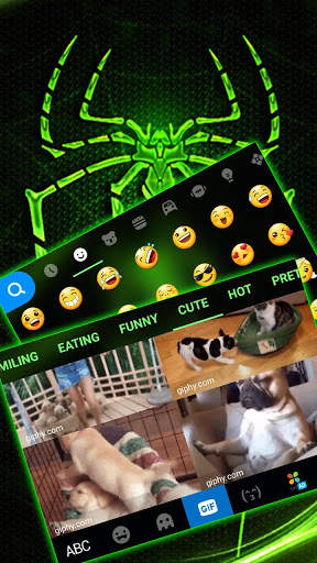 Neon Electric Spider Keyboard Theme screenshot 5