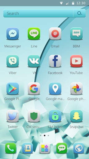 Parallel World Minimalist Blue Ice Cube Theme screenshot 2