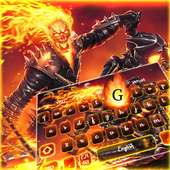 3D Flaming Skull Death Keyboard Theme icon