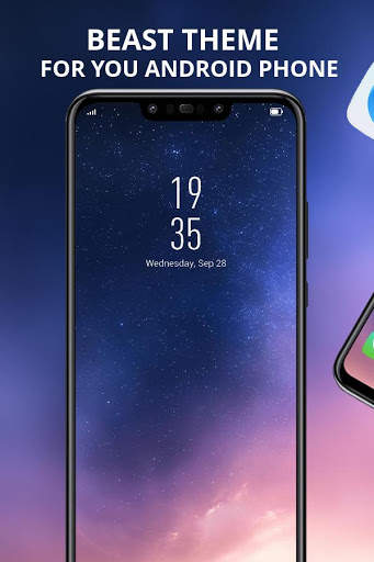 Fuchsia starry sky theme screenshot 1