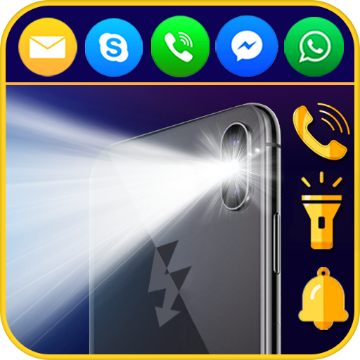 Flash on Call &amp; SMS: Super LED Flashlight icon