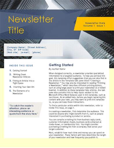 Newsletter Office Templates скриншот 4