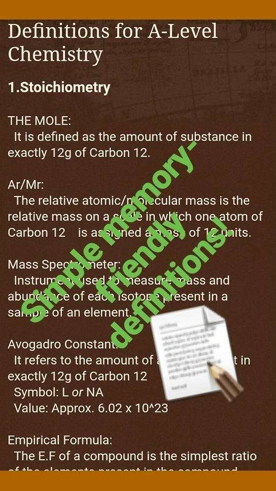 A Level Chemistry screenshot 1