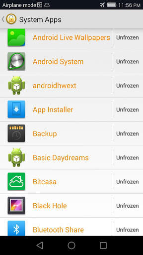 App Freeze (root) 2 تصوير الشاشة