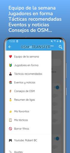 OSM Transfer: Lista ojeador screenshot 4