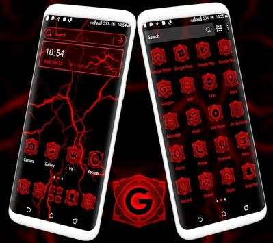 Red Electric Wave Launcher Theme screenshot 4