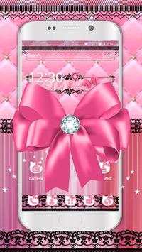 Pink Bow Black Lace Theme screenshot 2