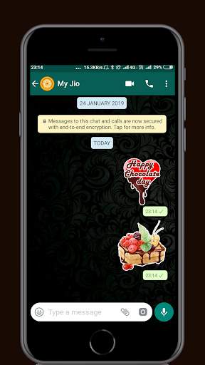 Chocolate Sticker Pack for whatsapp screenshot 2