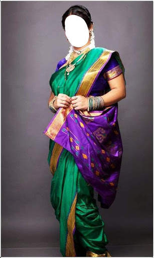 Women Trending Marathi Saree Photo Montage screenshot 2