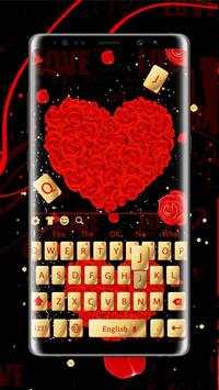 Golden Red Love Rose Keyboard screenshot 1