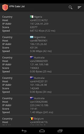 VPN Gate List (Best Free VPN) screenshot 8