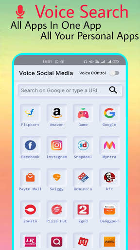 Voice Control Social Media And Social Network App screenshot 3