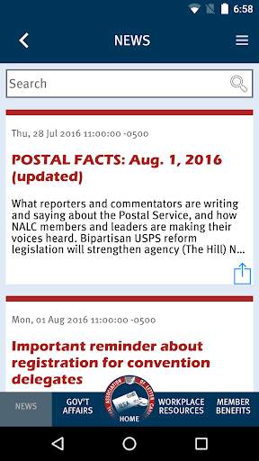 NALC Member App screenshot 2