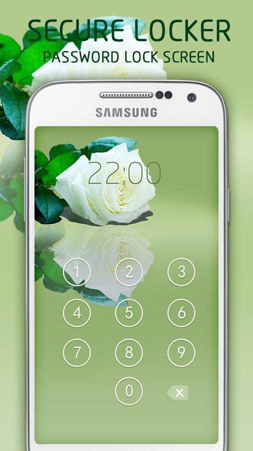 Applock Theme White Rose screenshot 2