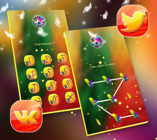 Yellow Feather Launcher Theme screenshot 5