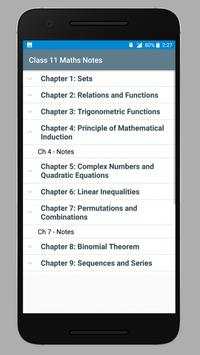Class 11 Maths Notes screenshot 1