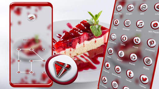 Strawberry Cake Slice Launcher Theme screenshot 4