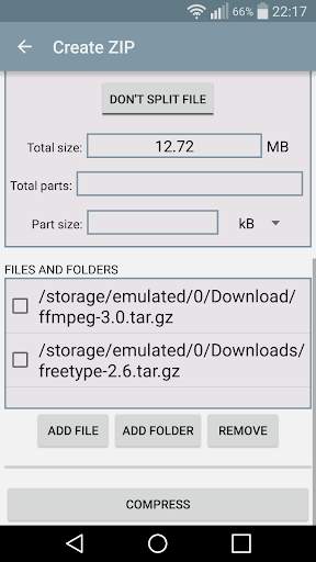 Simple unzip, unrar and zip screenshot 6