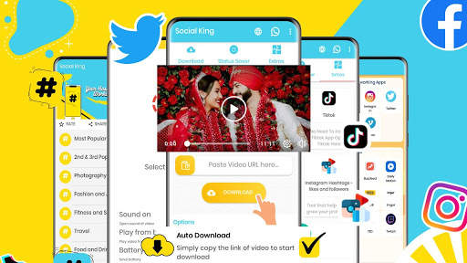 Social King- New Social Media video Downloader screenshot 1