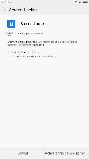 Fast Screen Locker : a plugin for X Launcher screenshot 3