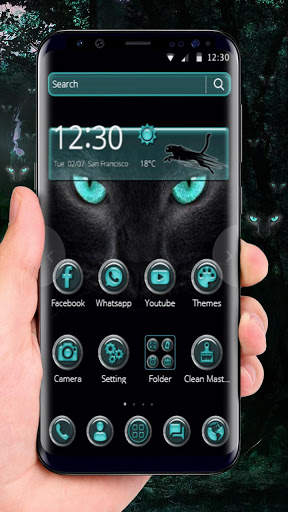 Blue Leopard Eyes Theme screenshot 2