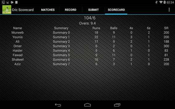 Cricket Scorecard screenshot 3
