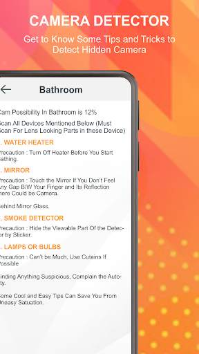 Quick Hidden Camera Finder - Spy Camera Detector screenshot 6