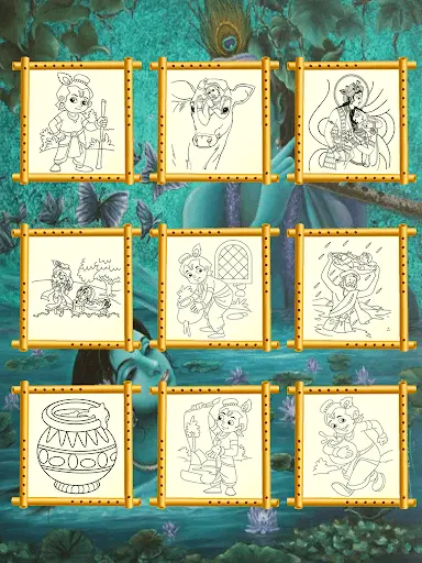 Gopi Krishna Coloring Pages - Radha Krishna Games screenshot 2