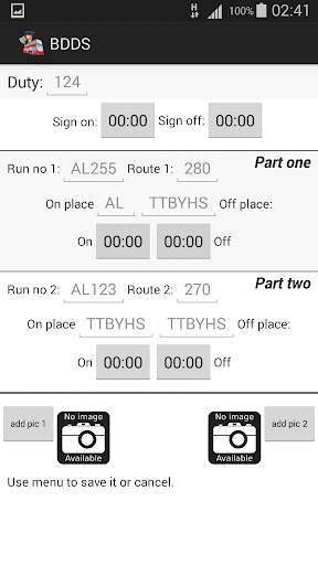 Bus Driver Duty Schedule Lite screenshot 2