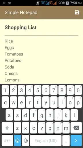 Simple Notepad screenshot 3