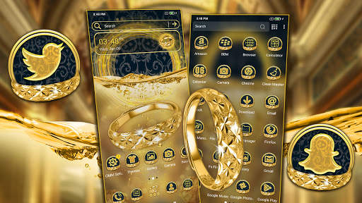 Golden Ring Launcher Theme screenshot 1