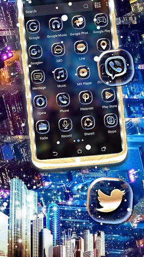City Night Launcher Theme screenshot 2